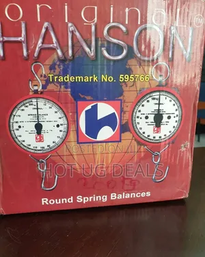 200kg Round Hanging Weighing Scale - Red/Silver