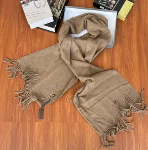 Louis Vuitton Beige Monogram Cashmere Scarf.