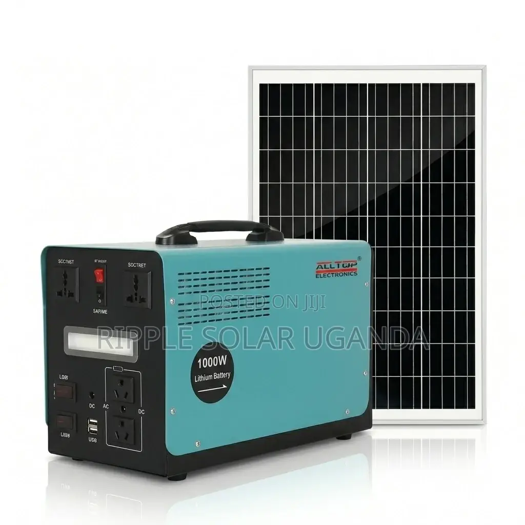 1000w Portable Solar Power System Lifepo4 Battery With 180w Panel