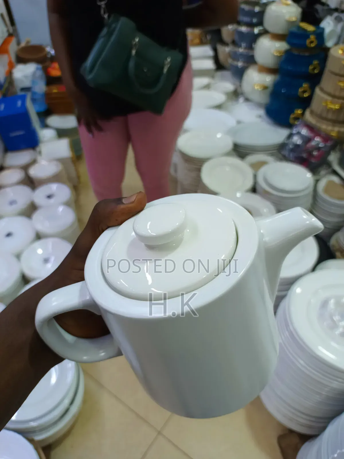 White Porcelain Teapot.
