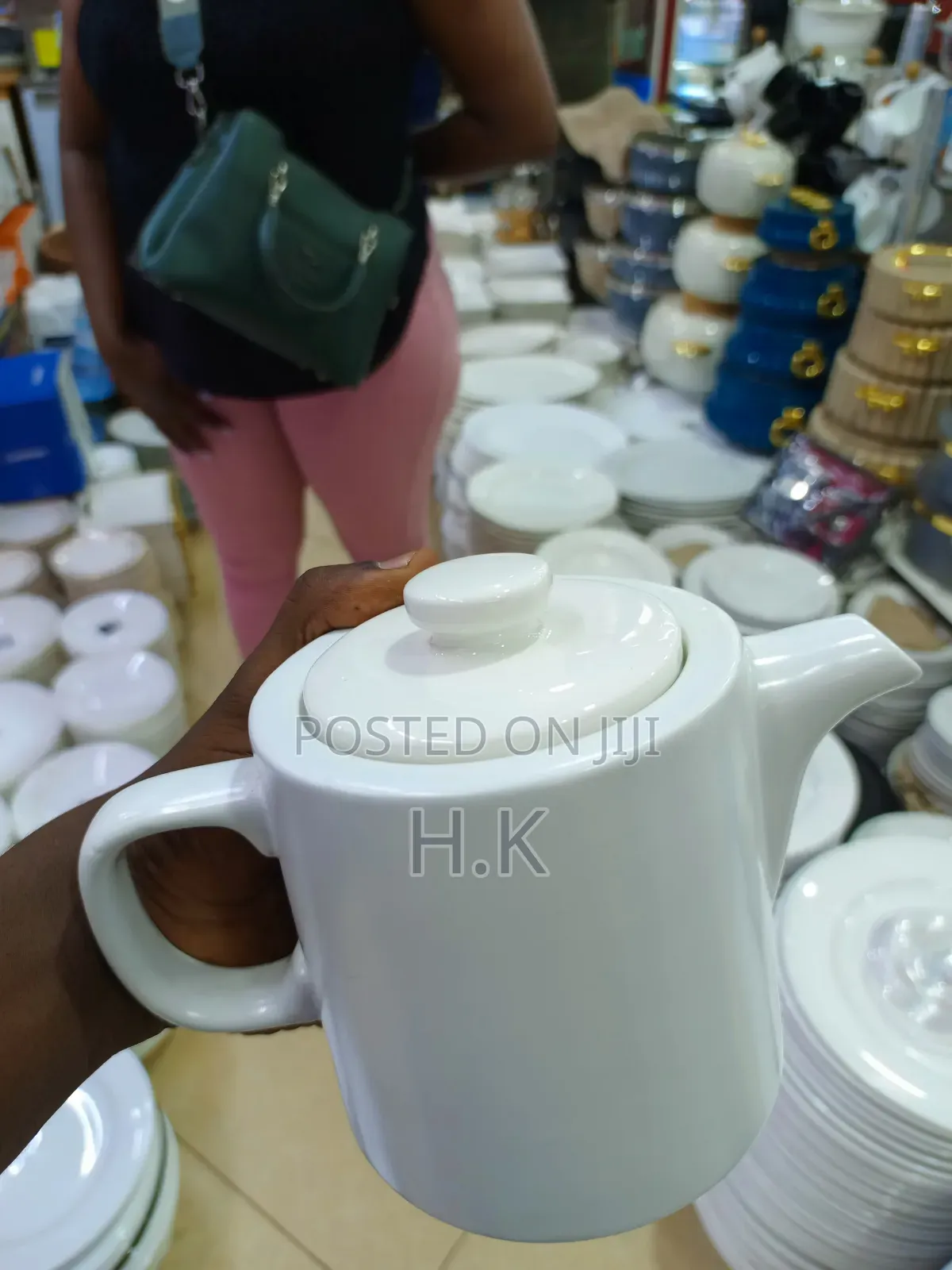 White Porcelain Teapot.