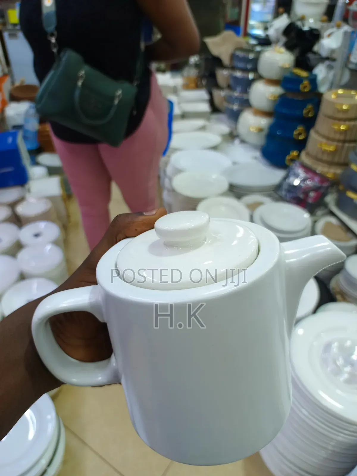 White Porcelain Teapot.