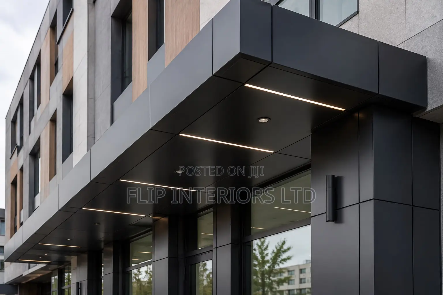 Modern Aluminum Composite Canopy Facade Installations