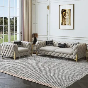 3 Seaters Light Beige Chesterfield Sofa Sets From 1,500,000/-