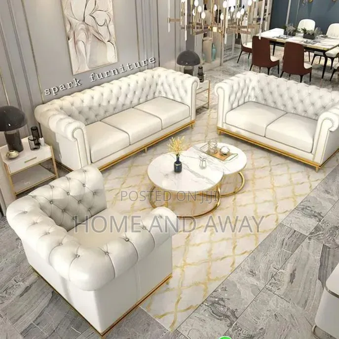 Original 6 Seaters Leather Chesterfield Sofas 2,500,000/- Any Colour