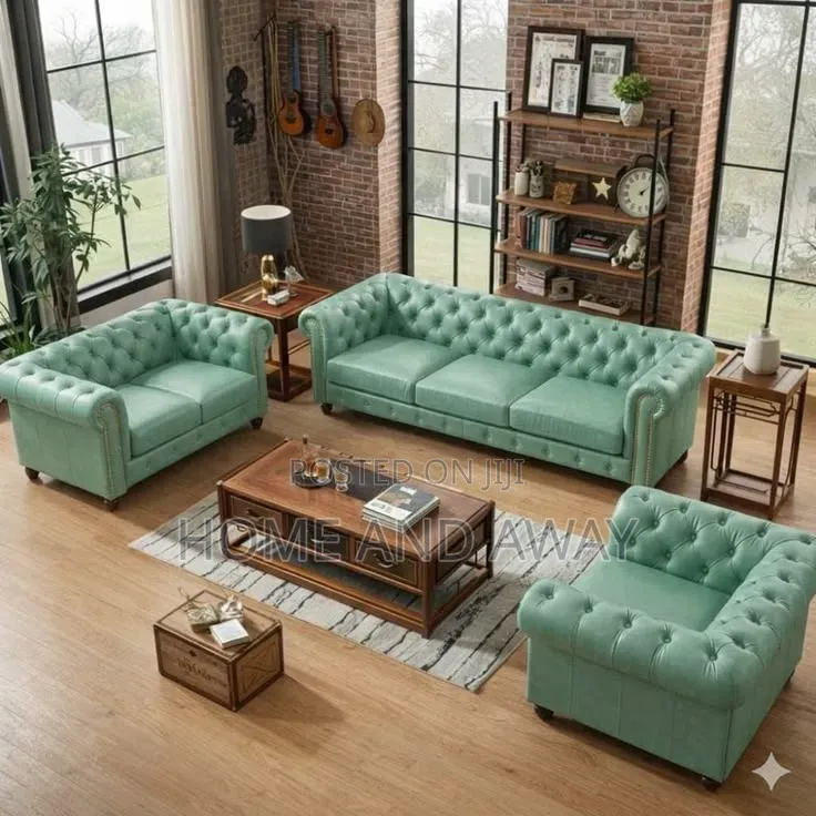 Ocean Blue 6 Seaters Chesterfield Sofas in Any Colour From 2,600,000/-