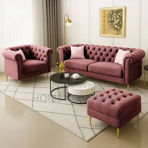 Maroon Light 5 Seaters Chesterfield Sofas With Delivery 1,700,000/-
