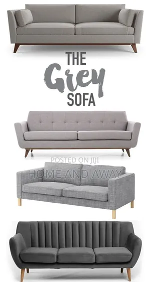 Grey Colour Tone 3 Seaters Raised Sofa Couches From 850,000/-