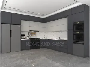 Perfect L Shaped Modern Elegant Kitchen Cabinets 890,000/- Per Meter