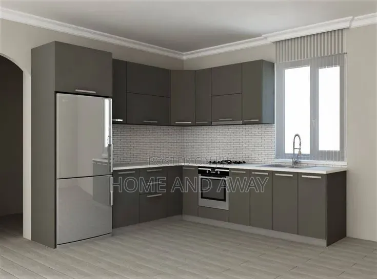 Perfect L Shaped Modern Elegant Kitchen Cabinets 890,000/- Per Meter