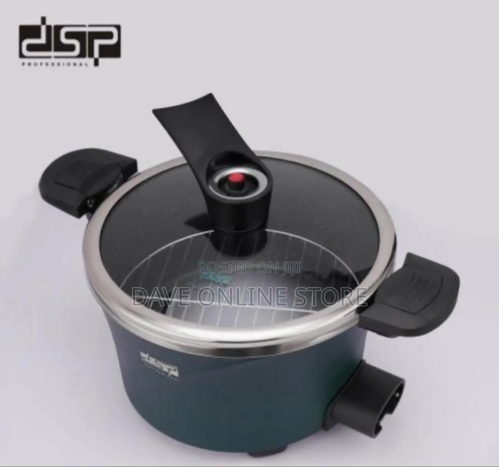 Multi-Function Electric Cooking Pot With Glass Lid