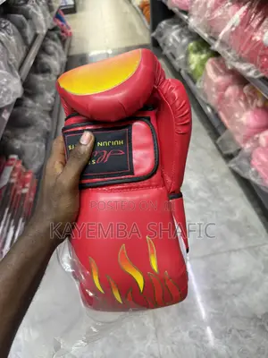 Red Huijun Sports Boxing Gloves for Training Sparring