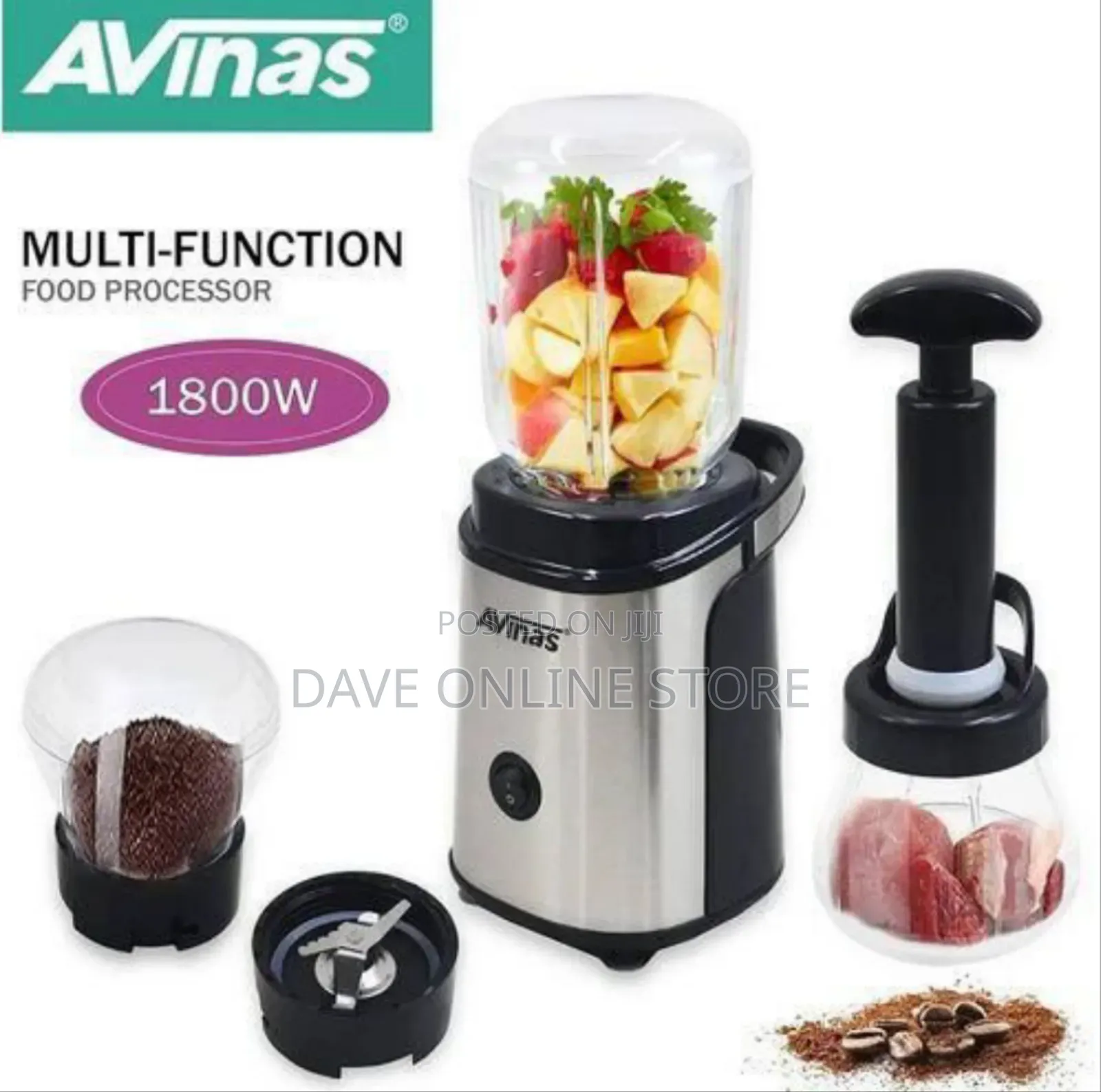 Avinas Multi-Function Food Processor Blender With Grinder
