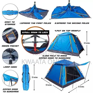 2 Person Manual Camping Tent, Easy Set Up Waterproof Dome Tent Outdoor