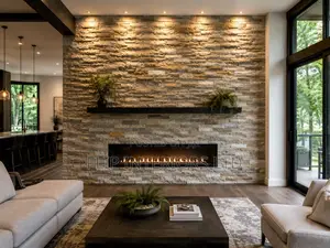 Luxury Commercial Stone Wall Finishing Services