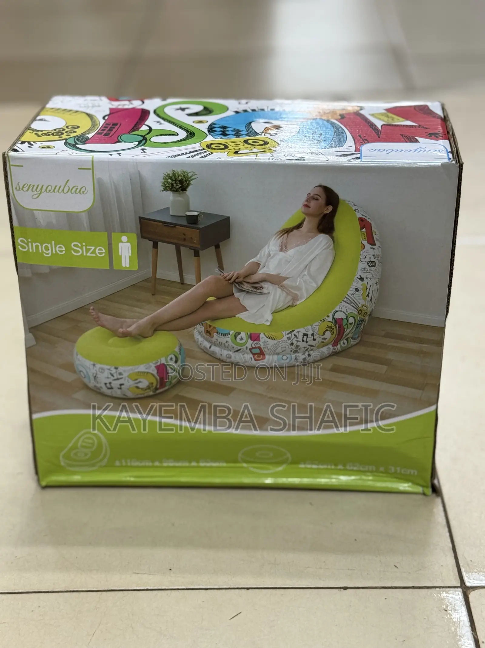 Senyoubao Inflatable Lazy Sofa Ottoman Set (Brand New)