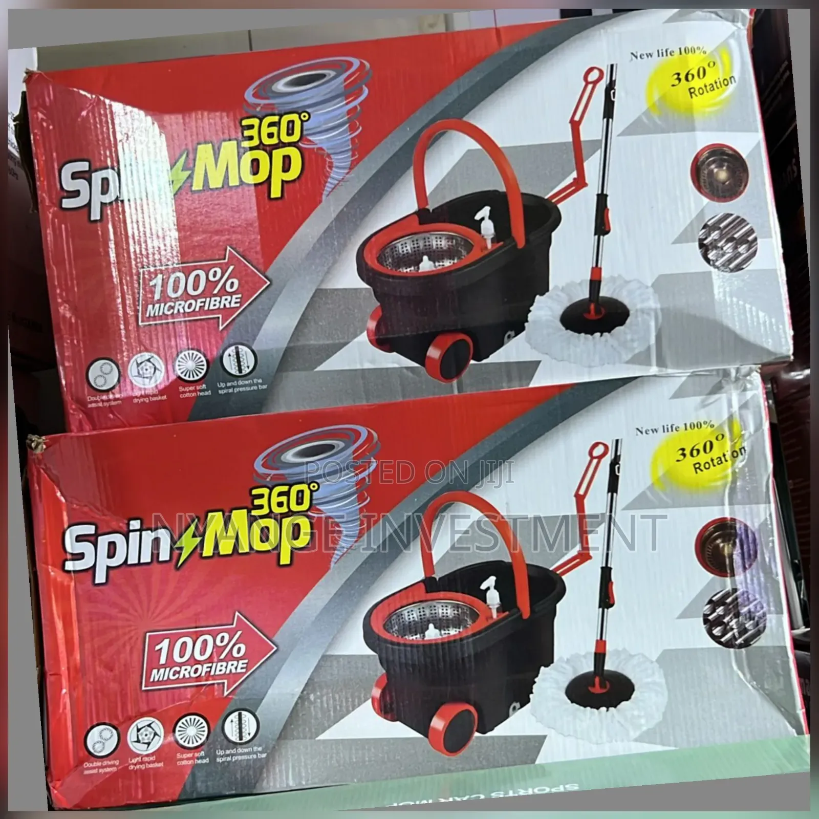 Spin Mop 360.360-Degree Spin Mops Feature a Hands-Free Wringing System