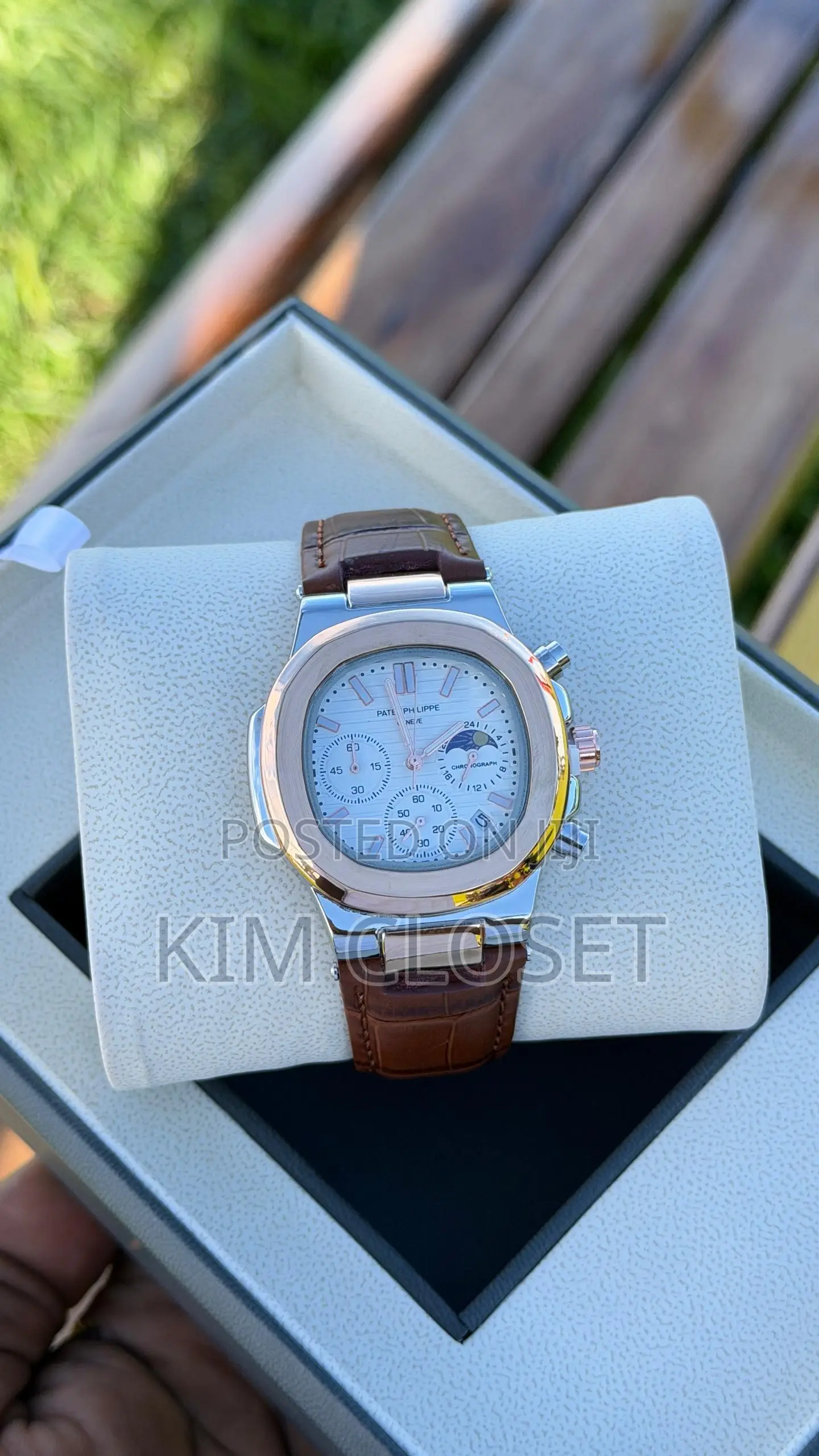 Rose Gold Head With Brown Leather