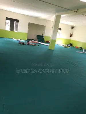Luxury Green Wool Masjid Carpet Installation