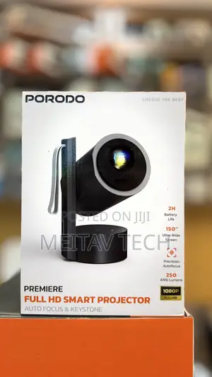 Porodo Premiere Battery Powered Android Smart Projector