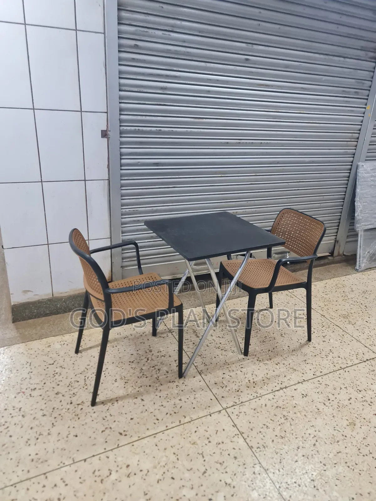 2people Dining Black Table and Chairs