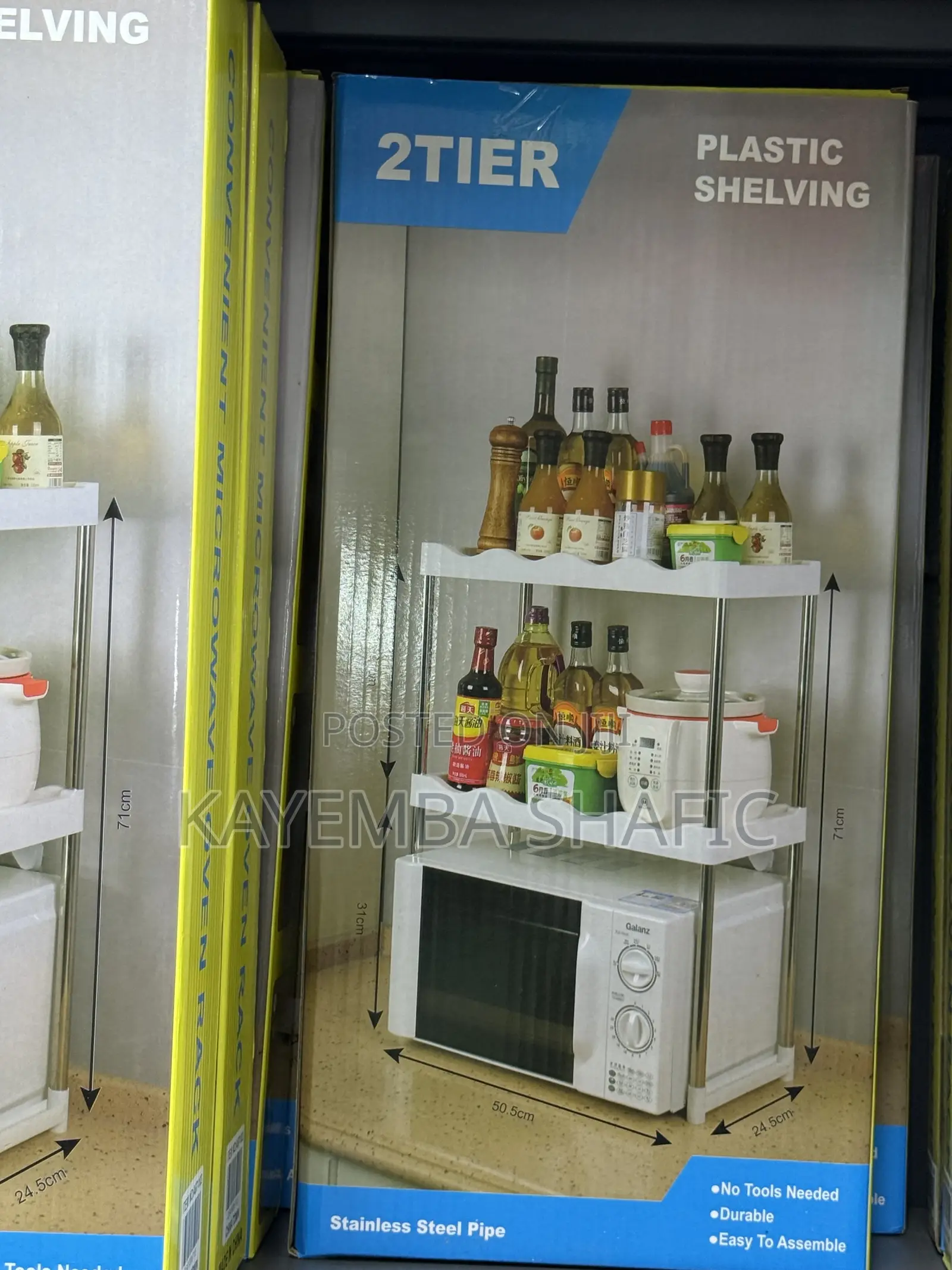 2-tier Multi-functional Kitchen Storage Shelf Microwave Rack