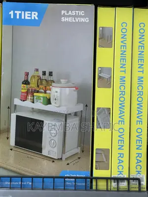 1-tier Single Layer Kitchen Storage Shelf Microwave Rack