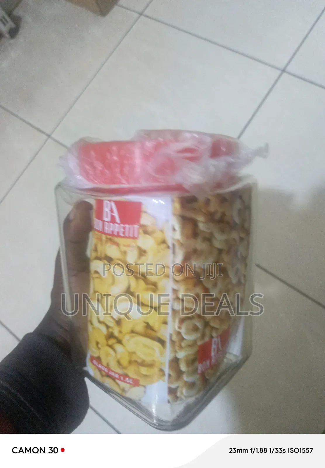 1.5-Liter Bon Appetit Glass Storage Jar