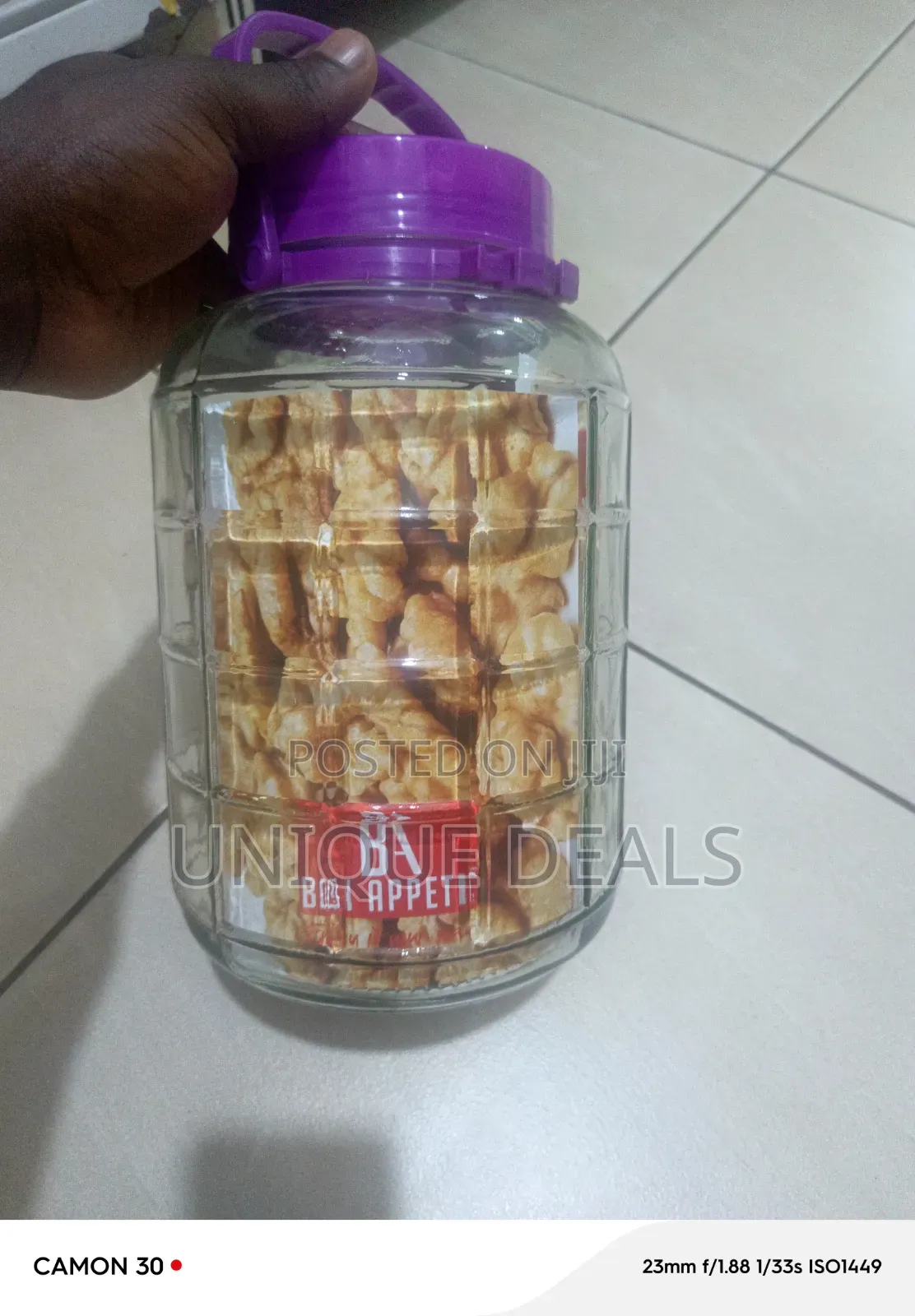 Bon Appetit Branded Clear Glass Jar 5.0l