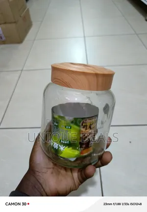 Clear Glass Kitchen Storage Canister
