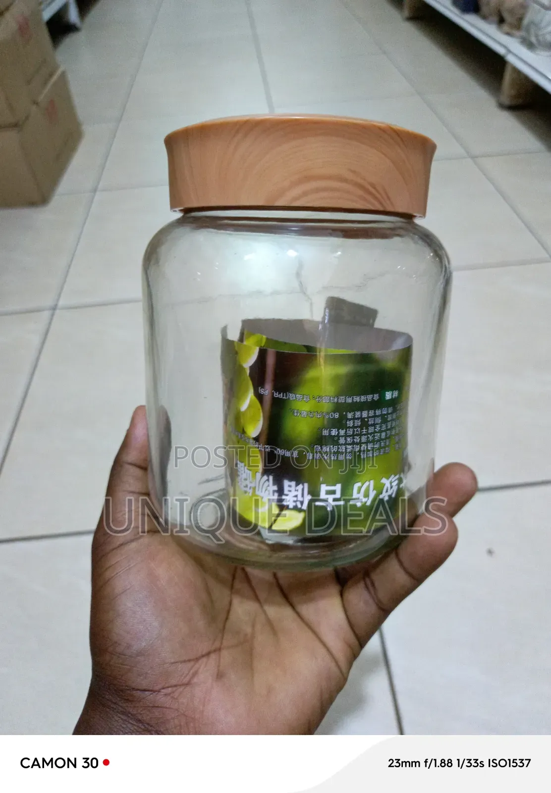 Clear Glass Kitchen Storage Canister