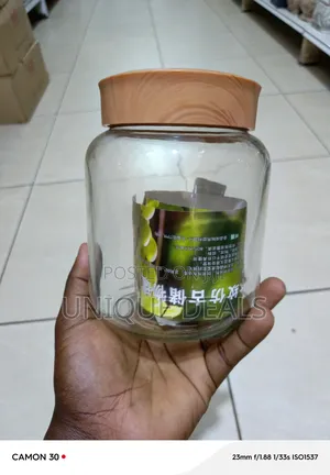 Clear Glass Kitchen Storage Canister