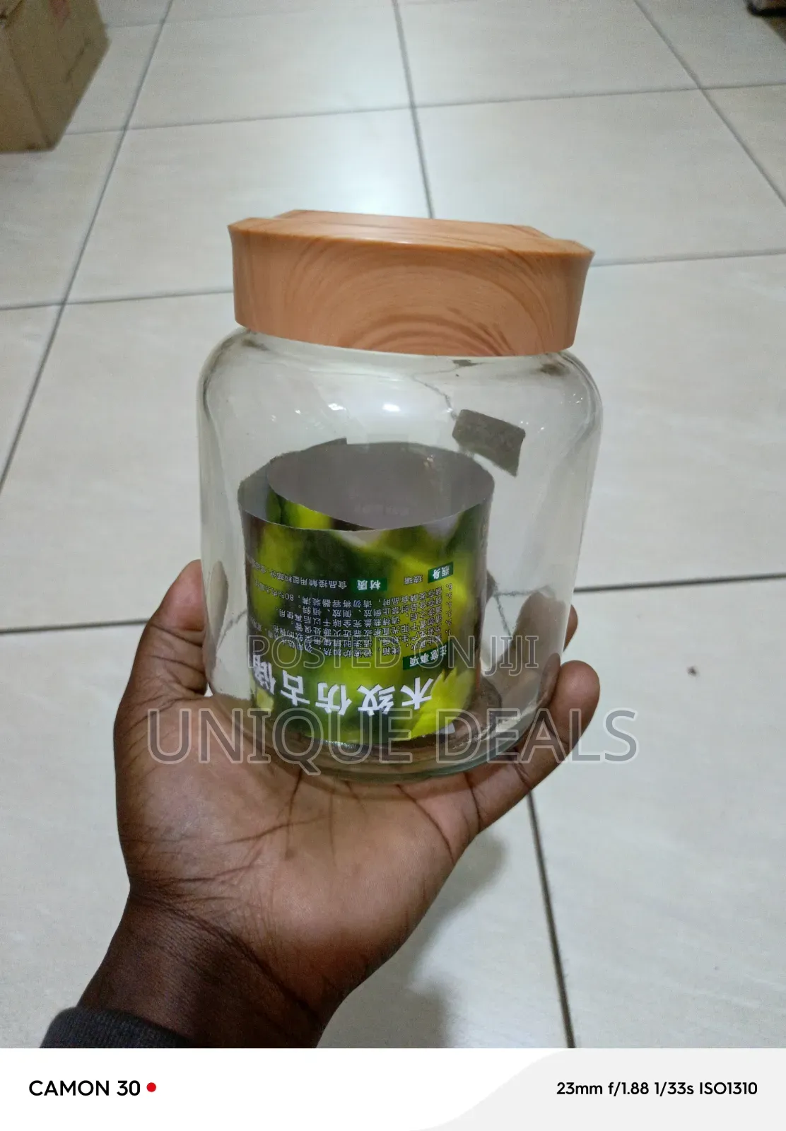 Clear Glass Kitchen Storage Canister