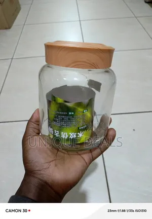 Clear Glass Kitchen Storage Canister