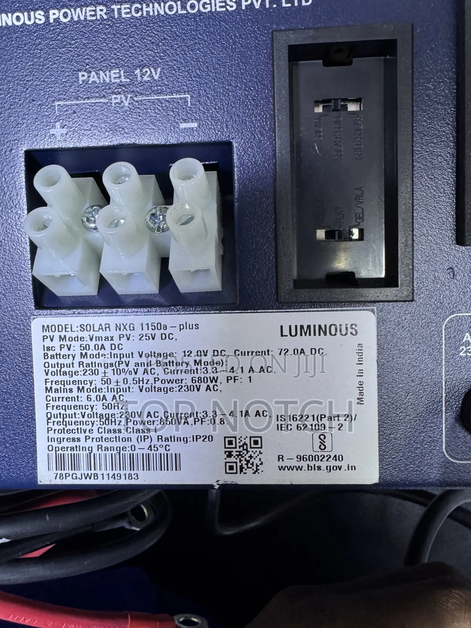 1kva /12v Luminous Solar Inverter