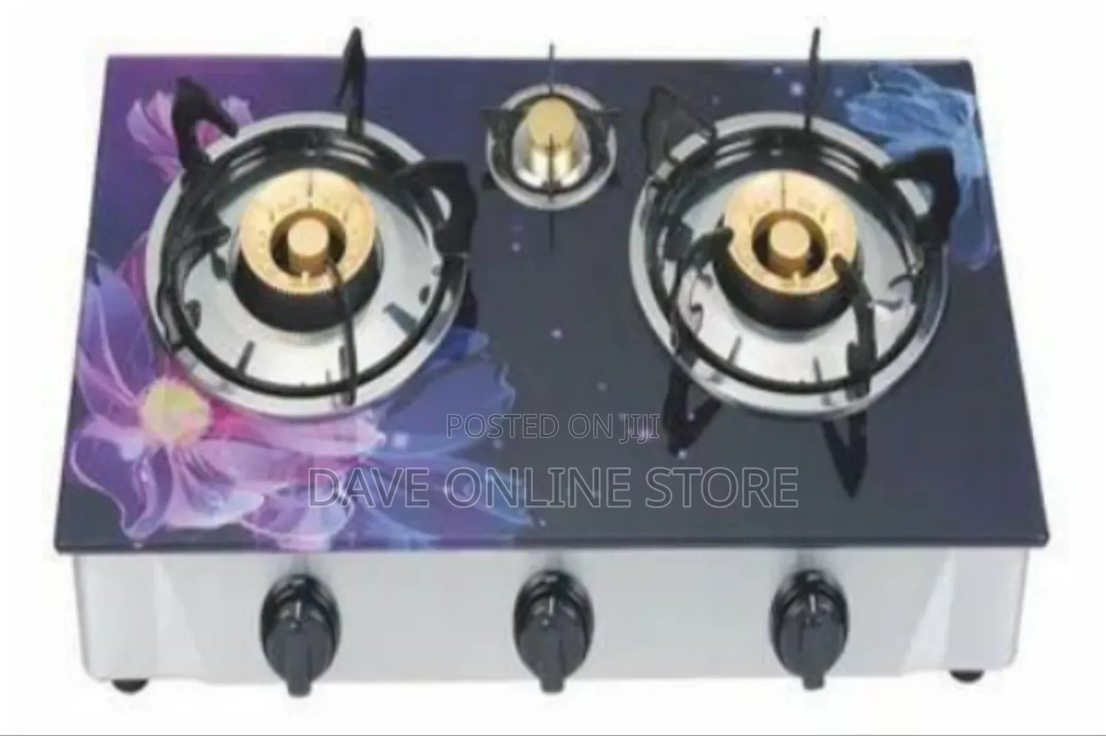 Sonashi 3 Burner Glass Top Gas Stove
