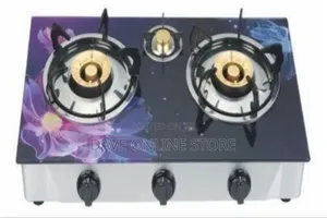 Sonashi 3 Burner Glass Top Gas Stove