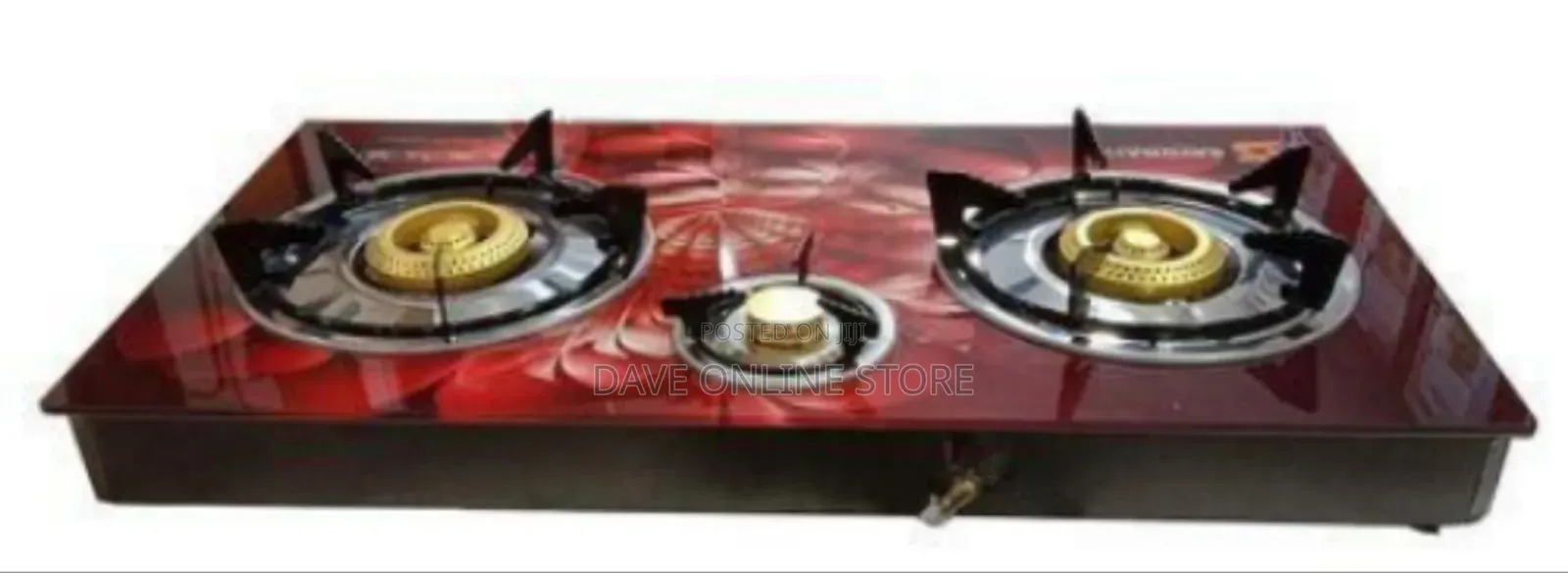 Sonashi 3 Burner Glass Top Gas Stove