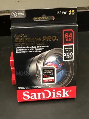 64gb Extreme Pro Camera Sd Card 200mbs