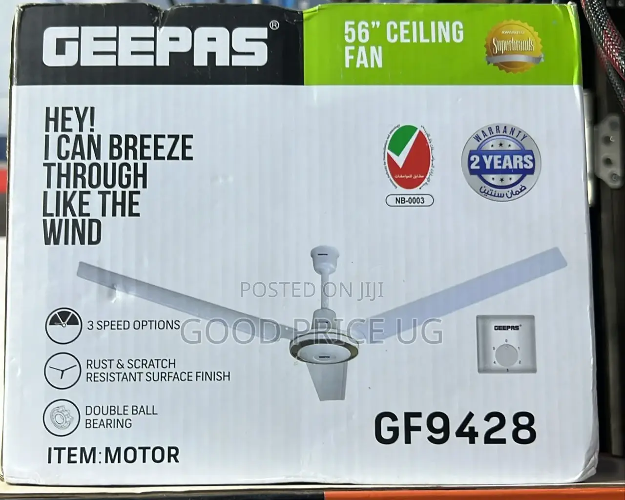 Geepas 56-Inch Ceiling Fan, Model Gf9428,