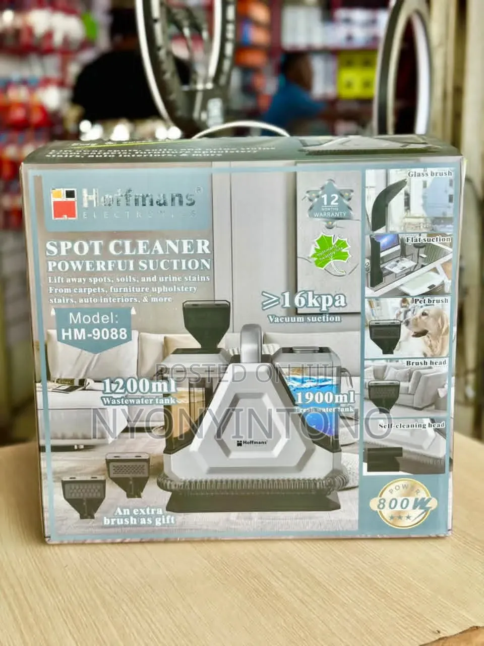 Hoffmans Multifunctional Spot Cleaner With 16kpa Suction Force
