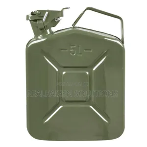 5l Heavy-duty Steel Military Green Fuel Jerrycan With Safety Pin