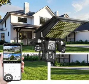 3 Lens 3 Screen PTZ Ai Digital Wireless Solar Camera With Flood Light