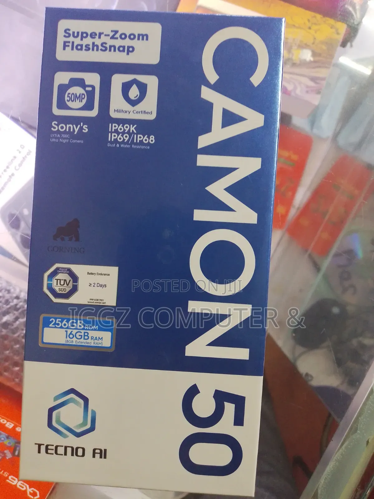 New Tecno Camon 50 256 GB Black