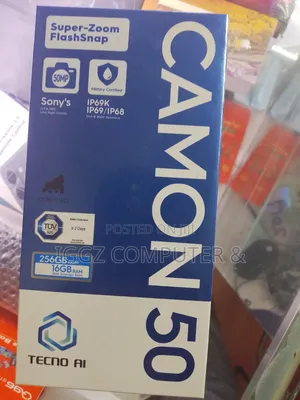 New Tecno Camon 50 256 GB Black