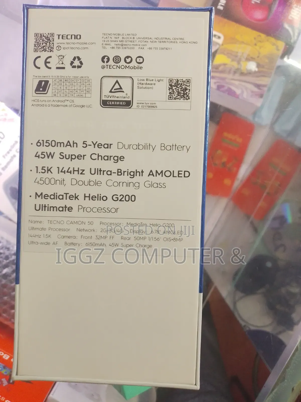 New Tecno Camon 50 256 GB Black