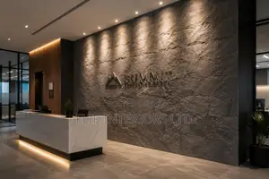 Stylish Office Commercial Stone Wall Services