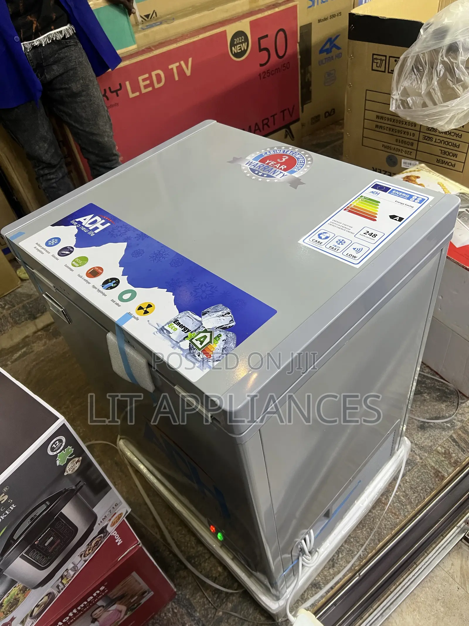 Adh 180 Deep Freezer With 3years Warranty.