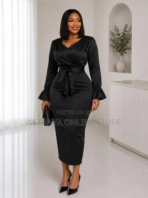 Satin Wrap Dress