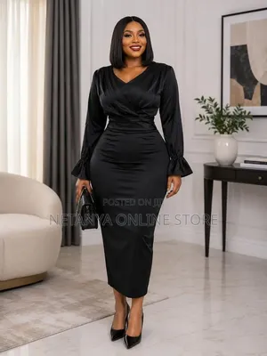 Satin Wrap Dress